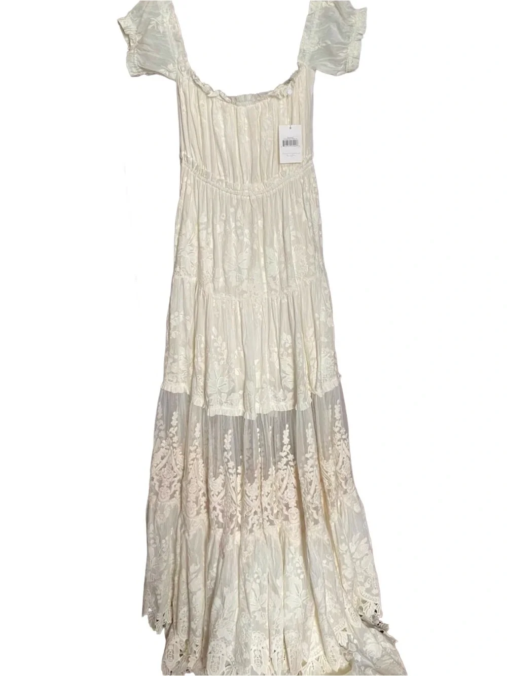 NWT Spell & The Gypsy Collective The Amelie Gown Off White Size M - Picture 7 of 11